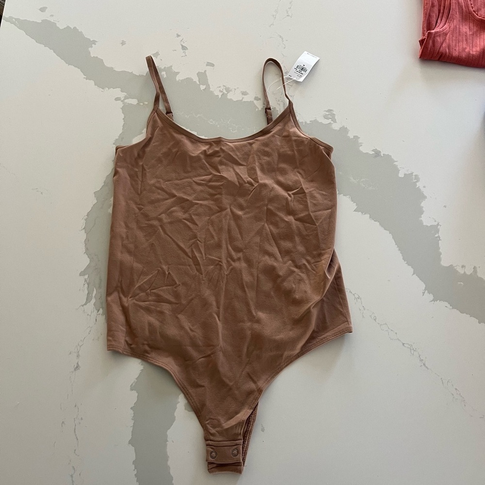 Brown Sleeveless Bodysuit